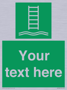 Custom sign safe condition Embarkation ladder